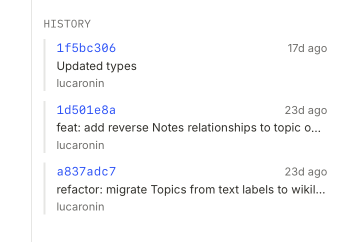 Git history